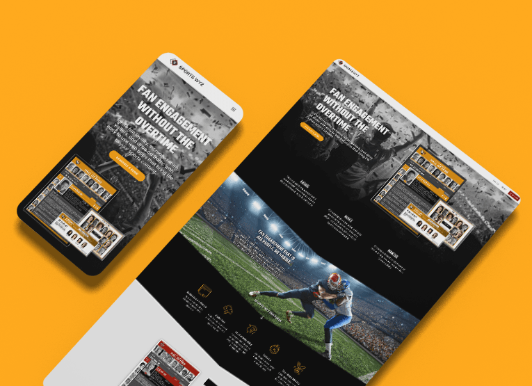 Sports website design showcase.