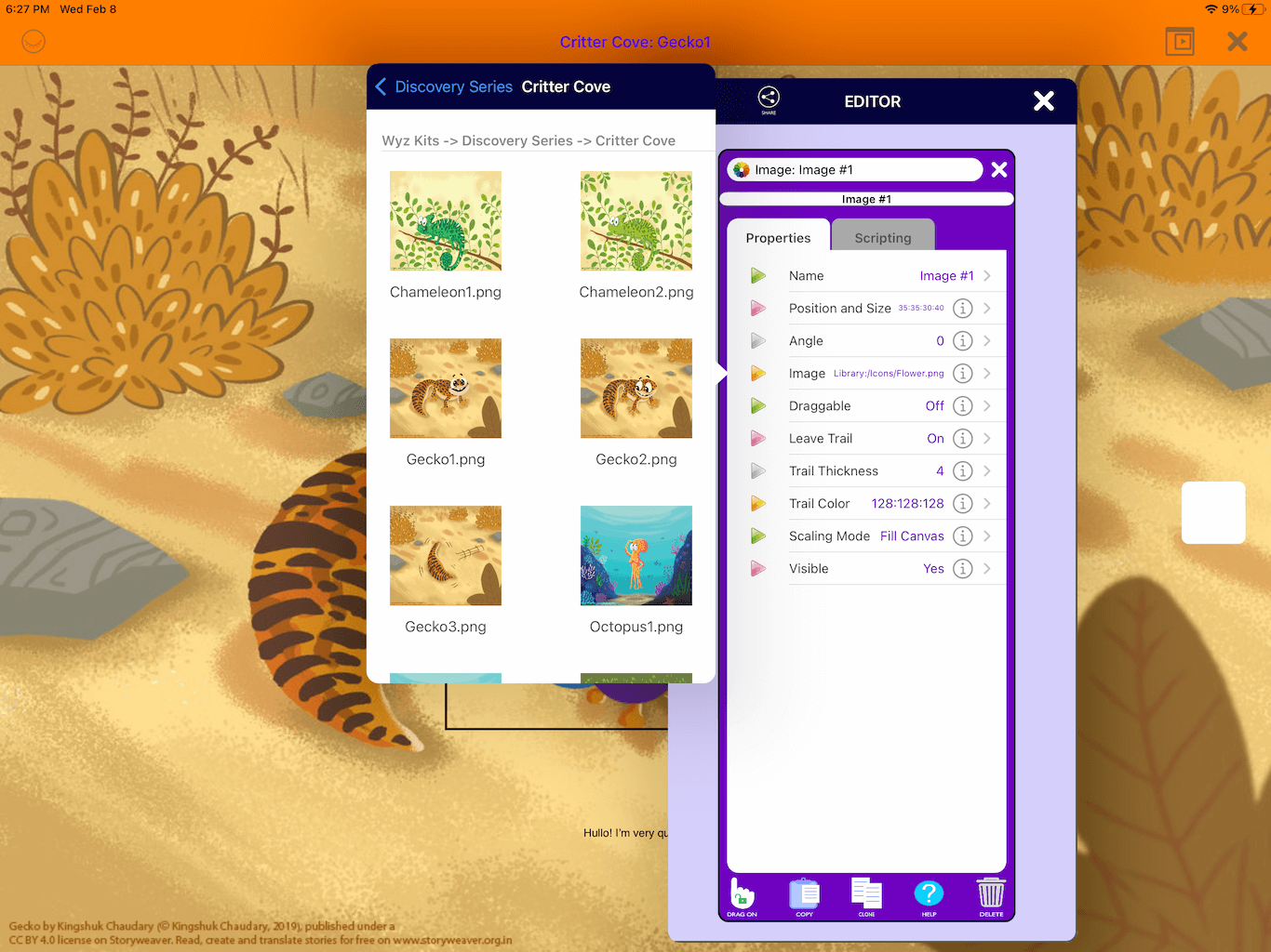 View of Wyz Create's app-making editor.