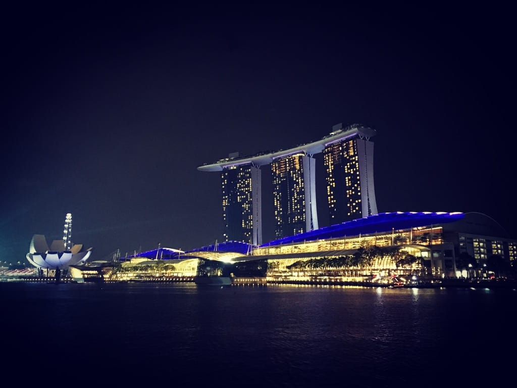 5D63373D-BE4B-44DE-B8F9-32CF89239D18_1_105_c City lights at night in Singapore.